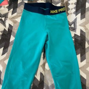 Nike pro series half calf leggings.